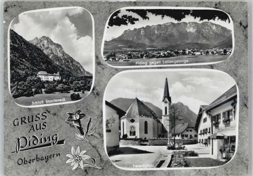 Piding Kirche, Ortsansicht, Schloß Staufeneck, Lattengebirge