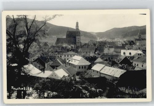 Prachatice Blick auf die Dächern von der Stadt