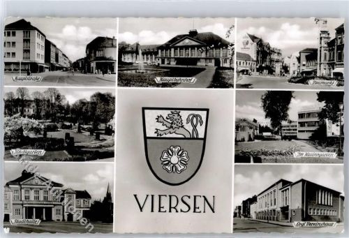 Viersen Foto-Karte Hauptbahnhof Stadthalle Hauptstrasse