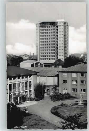 Lünen Blick auf Rathaus und Stadtpark