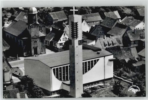 97906 W6981 Faulbach , Unterfr - Muttergotteskirche , Fliegeraufnahme