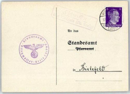 Doberlug-Kirchhain WK II Landpoststempel Fischwasser