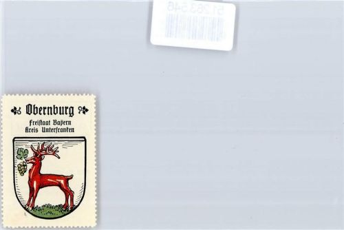 Obernburg Briefmarke, Wappen, Werbung Kaffee Hag