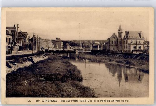 Wimereux Hotel Belle Vue et le Pont du Chemin de Fer