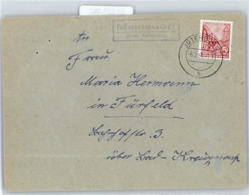 14913 O1700 Jüterbog - Landpoststempel Meinsdorf