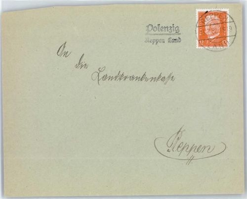 Reppen Landpoststempel Polenzig