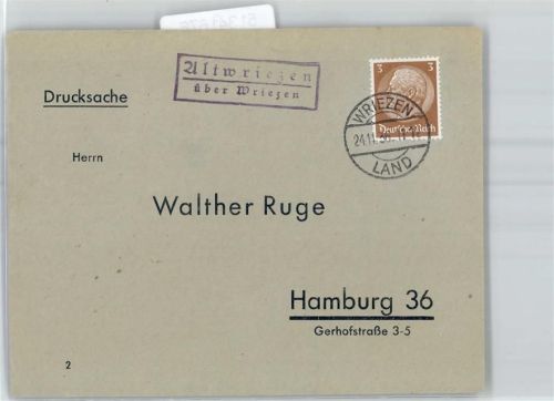 Altwriezen Landpoststempel