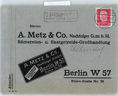 Schwiebus Landpoststempel Ulbersdorf