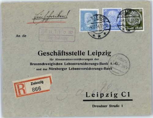 Zielenzig Landpoststempel Isow