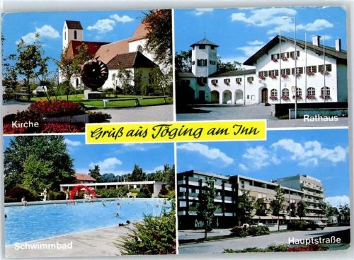 Töging Kirche Rathaus Schwimmbad Hauptstraße