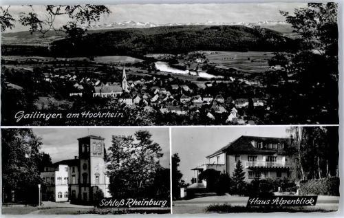 Gailingen Schloss Rheinburg Pension Haus Alpenblick Kirche