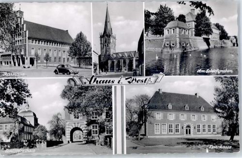 Ahaus 1958 Rathaus Kirche Sparkasse Schlossfreiheit