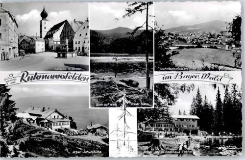 Ruhmannsfelden Rathaus Kirche Arber Schutzhütte Gasthaus Seehof