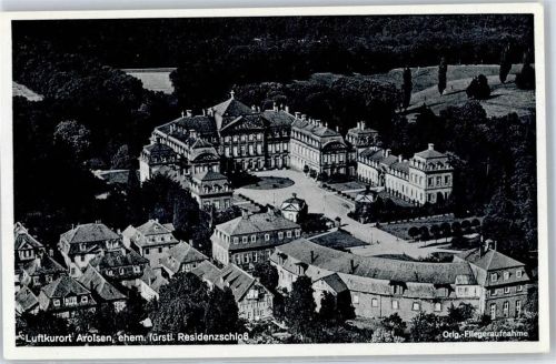 34454 W3548 Arolsen - Fliegeraufnahme ehemaliges fürstliches Residenzschloss