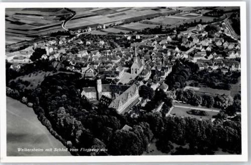 Weikersheim Fliegeraufnahme mit Schloss