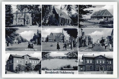 Bredstedt Mittelschule Kirche Bahnhofstraße Rathaus Osterstraße Bahnhof