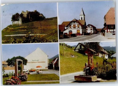 77799 W7601 Ortenberg , Baden - Kirche Brunnen
