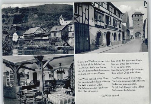 Dausenau Gasthaus Altes historisches Wirtshaus an der Lahn