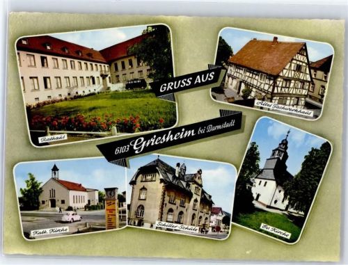Griesheim Kirche Rathaus Altes Fachwerkhaus