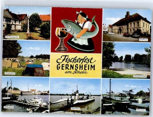 Gernsheim Fischerfest Rheinfähre Naturbad Kiesloch Campingplatz Stadthaus