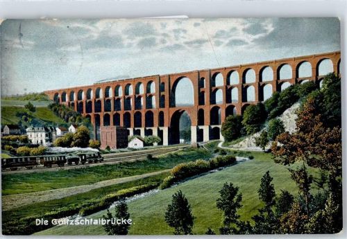 Netzschkau 1908 Göltzschtalbrücke Eisenbahn