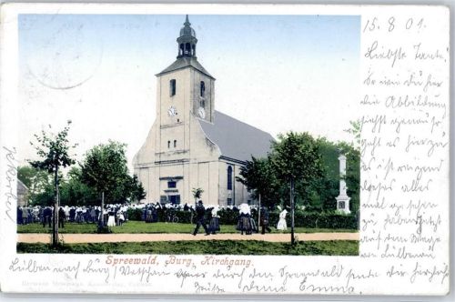 Burg 1901 Kirchgang