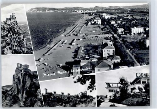 Misano Monte 1962 Burg Gasthaus Strand