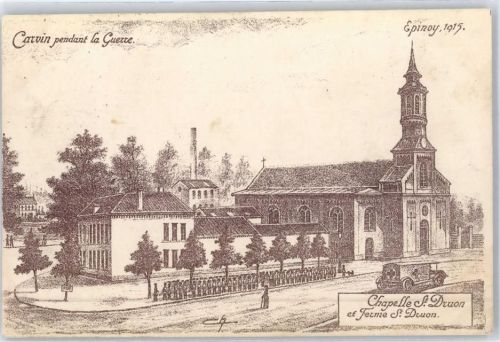 Carvin Feldpost Kirche St Druon