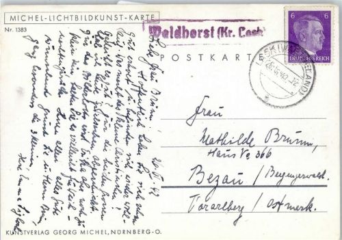 Lask Landpoststempel Waldhorst Kr. Lask Meine kleine Nachbarin