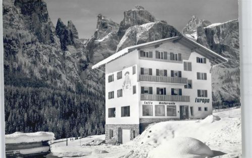 Colfosco Südtirol Hotel Europa Winter-Karte