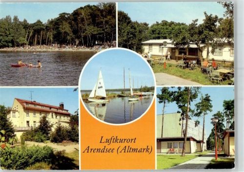 Arendsee Strandbad Cafe Kaffeegarten Seglerhafen Erholungsheim Haus am See und Waldheim