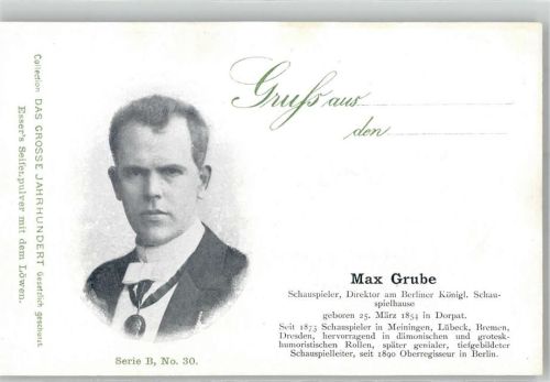 Dorpat Bild Max Grube Schauspieler