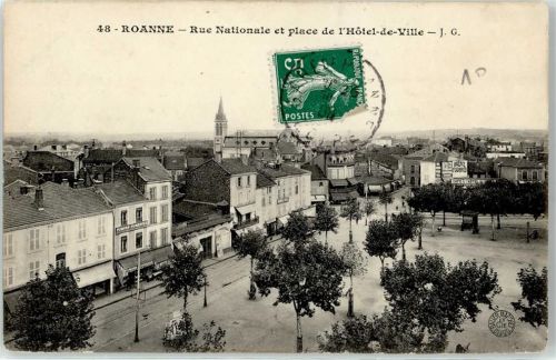 Roanne Rue Nationale Place Hotel-de-Ville Rathaus