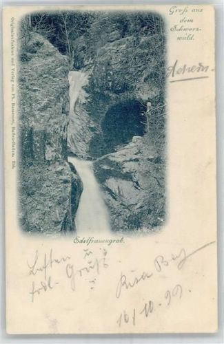 Achern 1899 Wasserfall Edelfrauengrund