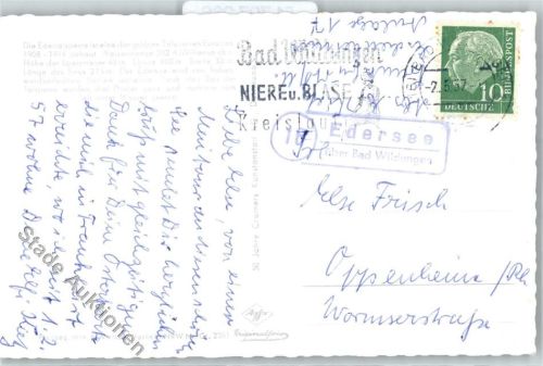 34549 W3593 Edersee - Landpoststempel Fliegeraufnahme Sperrmauer Schloss Waldeck