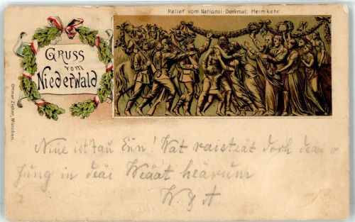 Niederwald 1898 Relief vom National-Denkmal Verlag Ottmar Zieher
