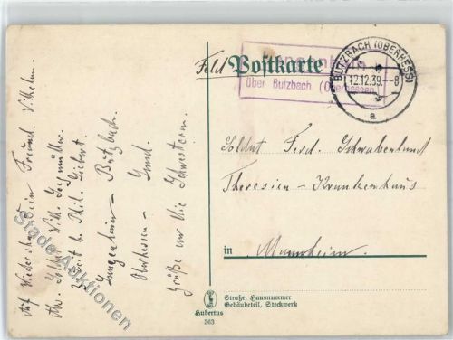 35510 W6308 Butzbach - Landpoststempel Langenbach