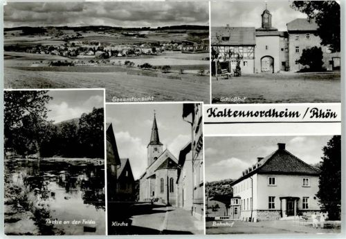 Kaltennordheim Felda Kirche Bahnhof Schlosshof