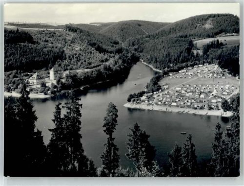 Hohenwarte Stausee Sperre Linkenmühle mit Campingplatz