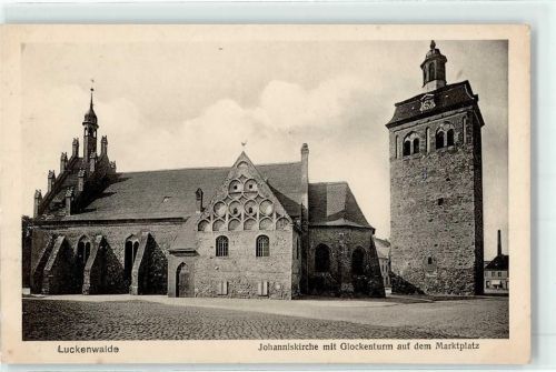 Luckenwalde Jonanniskirche mit Glockenturm Marktplatz
