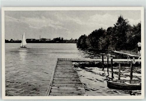 Rötha Stausee Anlegestelle Segelboot
