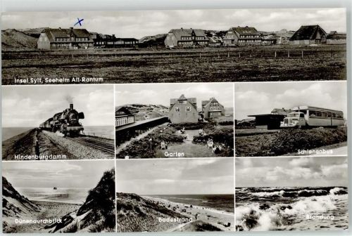 Rantum Seeheim Alt Rantum Hindenburgdamm Eisenbahn Schienenbus Badestrand