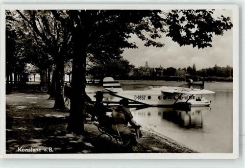 W7750 Konstanz Wasserflugzeug D-1857 Bodensee Wasserflugzeug 1935 Foto AK