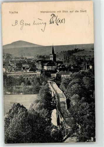 36404 O6220 Vacha - 1912 Werrabrücke mit Blick auf die Stadt