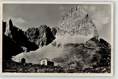 Lamsenjochhütte 1912 Berghütte Karwendel Hüttenstempel Lamsenspitze