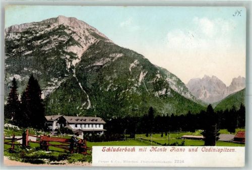 Schluderbach Südtirol mit Monte Piano und Cadinispitze
