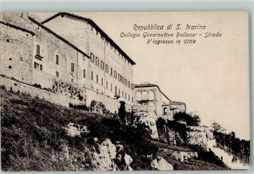 San Marino Collegio Governativo Belluzzi Stada d`ingresso in Citta