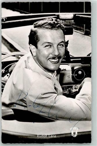 1958 Rudolf Lenz Auto Original Autogramm