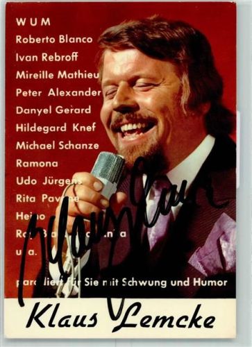 Klaus Lemcke Autogramm origin. Unterschrift