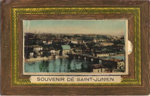 Saint-Junien Saint-Junien (Frankreich) Leporello, Gesamtansicht II (minimale Einrisse)